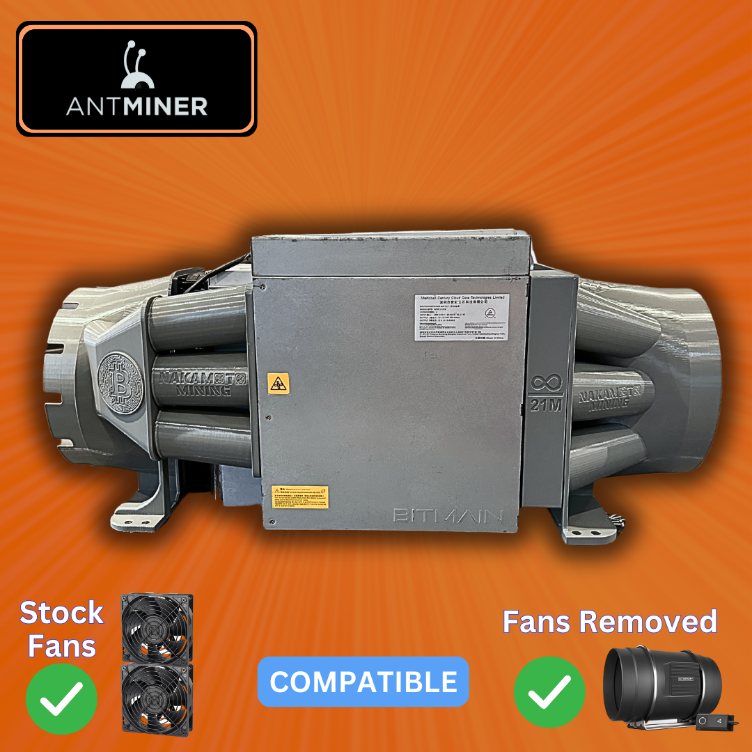ANTMINER STOCK FAN Enabled Shrouds (8" Intake + Exhaust) v3.5