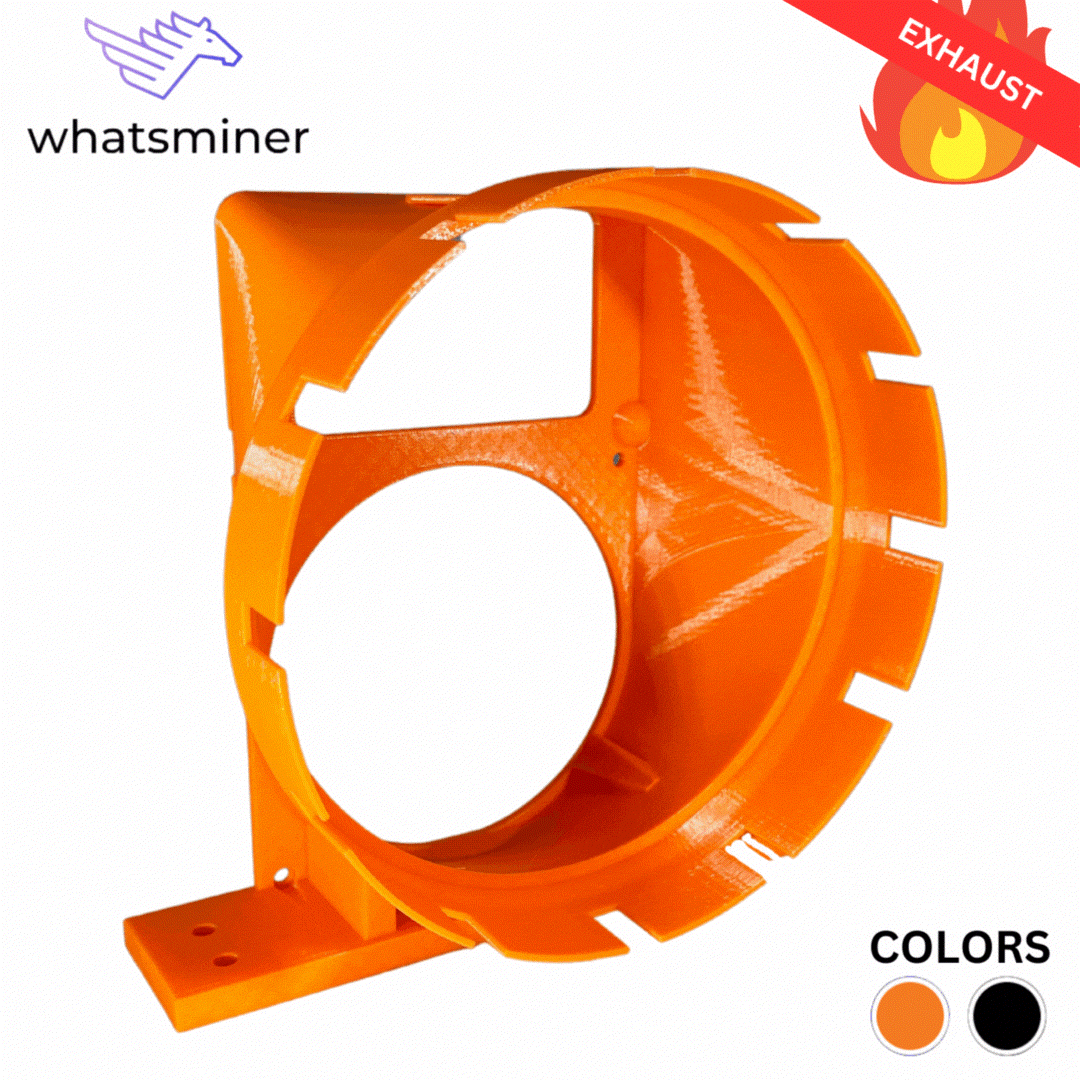 WHATSMINER 8" Wall-Mountable Shroud for MX0 (PULL with PSU Outlet Capture)