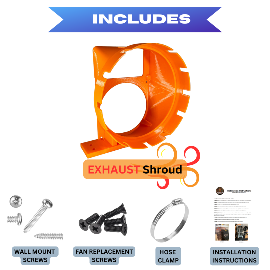 WHATSMINER 8" Wall-Mountable Shroud for MX0 (PULL with PSU Outlet Capture)