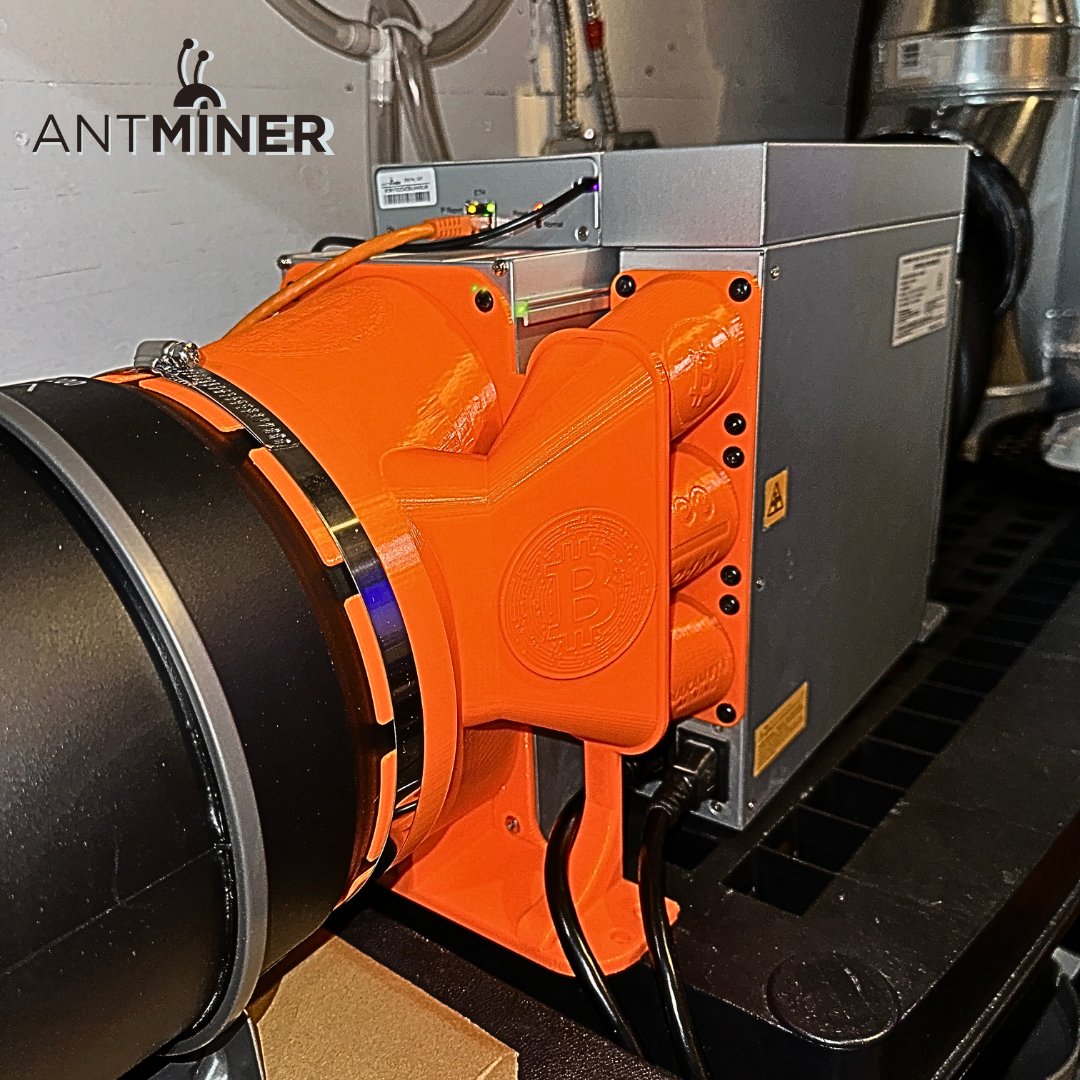 ANTMINER S19 Wall-Mount Kit (8" Intake + Exhaust Shrouds) V2 - Nakamoto Mining LTD.