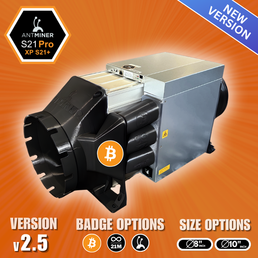 Antminer S21 Pro XP S21+ Wall-Mount Shrouds Kit (Intake + Exhaust Shrouds) v2.5