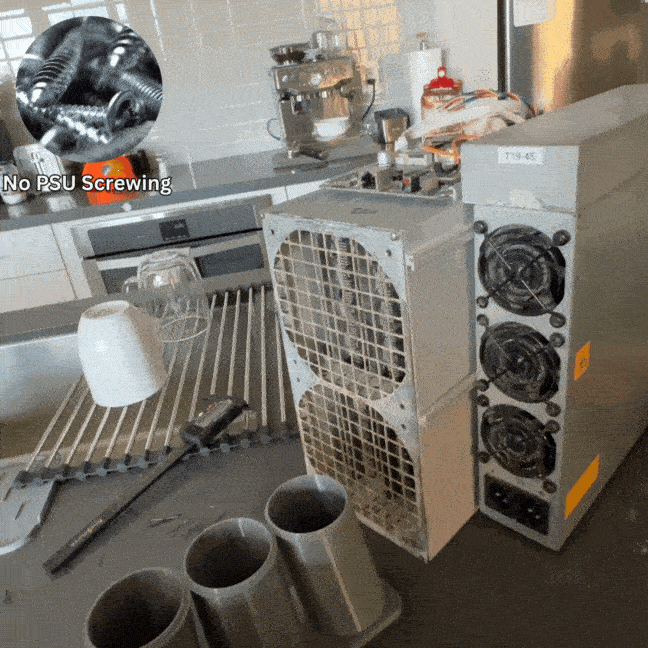 ANTMINER STOCK FAN Enabled Shrouds (8" Intake + Exhaust) v3.5