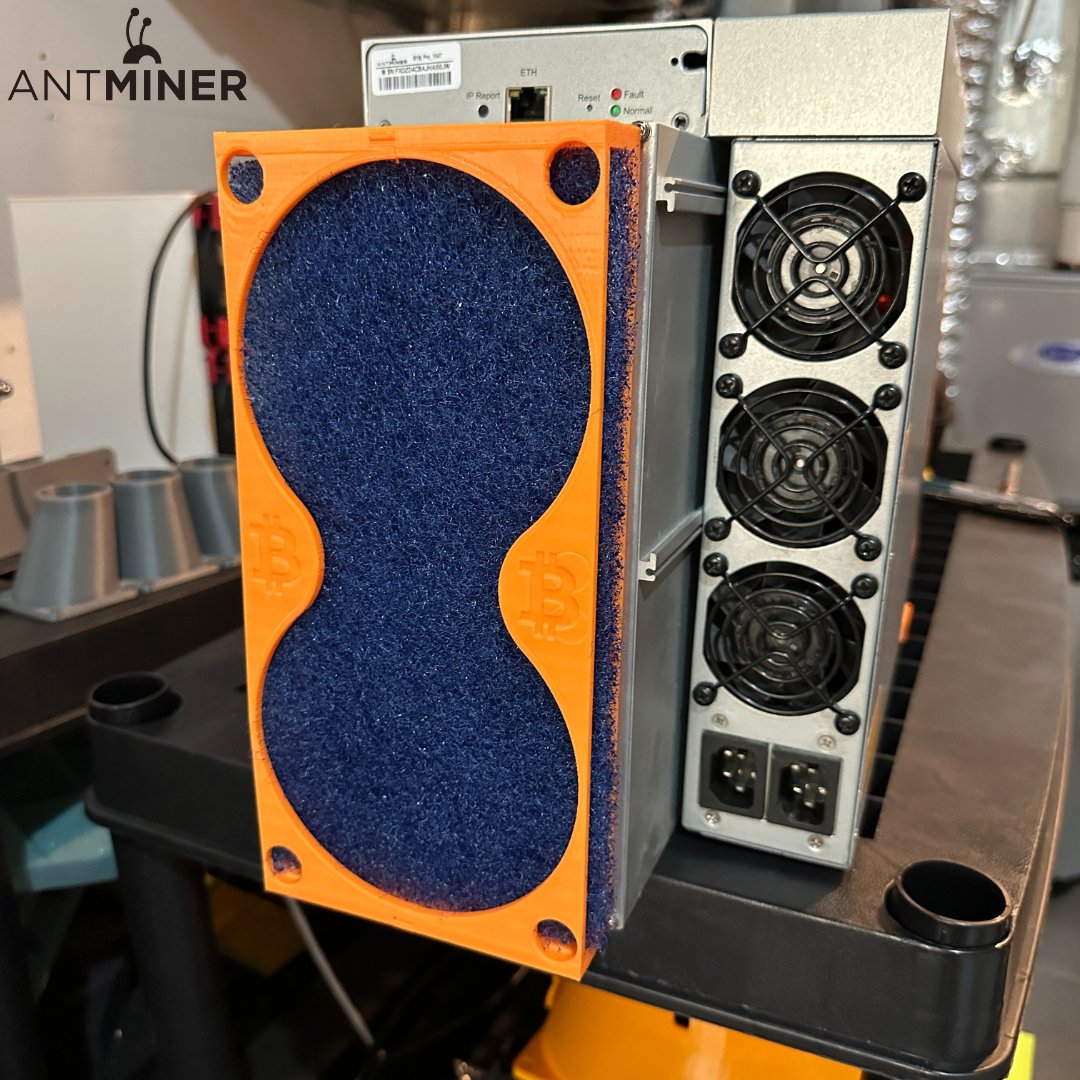 ANTMINER AIR INTAKE FILTER SHROUD FOR S19 L7 (Dual 120mm Fans)