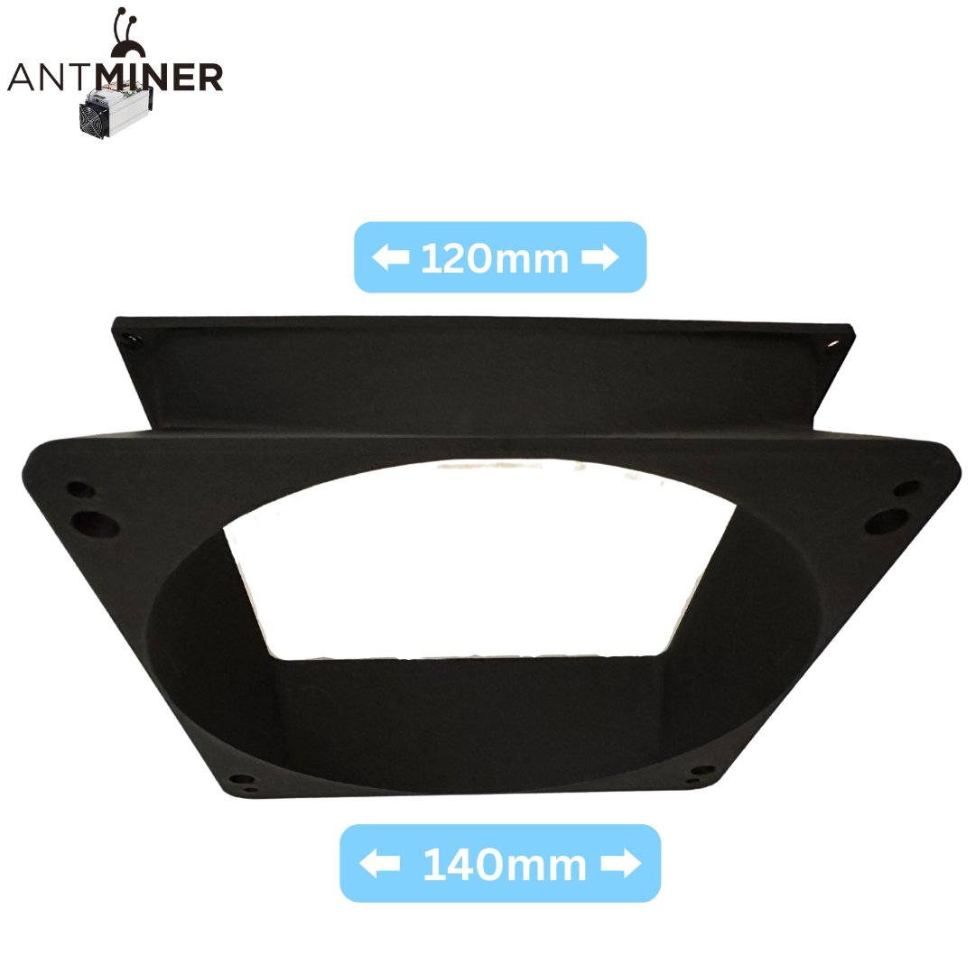 Antminer S9 — 120mm to 140mm Fan Adapter - Nakamoto Mining LTD.