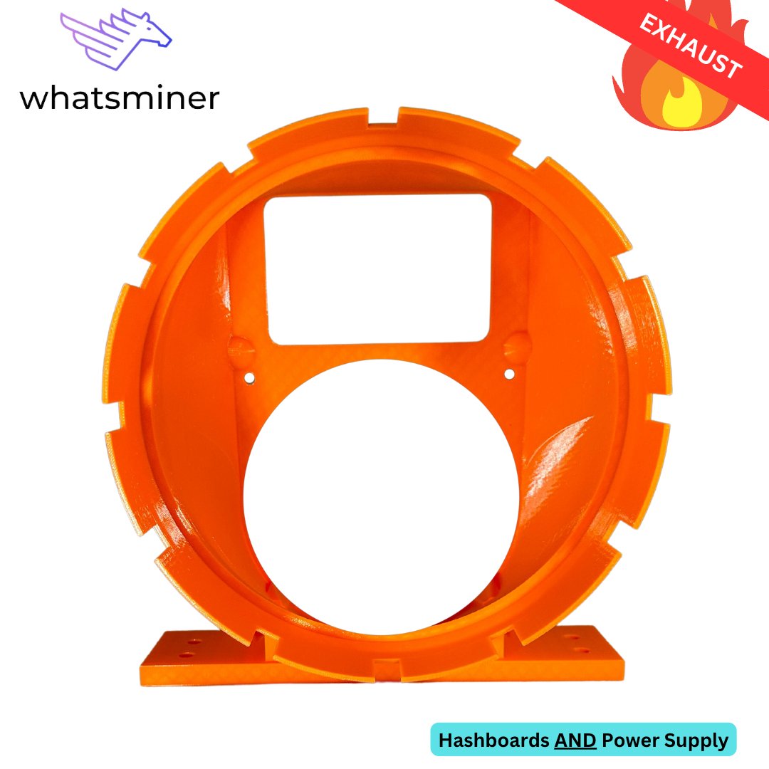 WHATSMINER 8" Wall-Mountable Shroud for MX0 (PULL with PSU Outlet Capture)