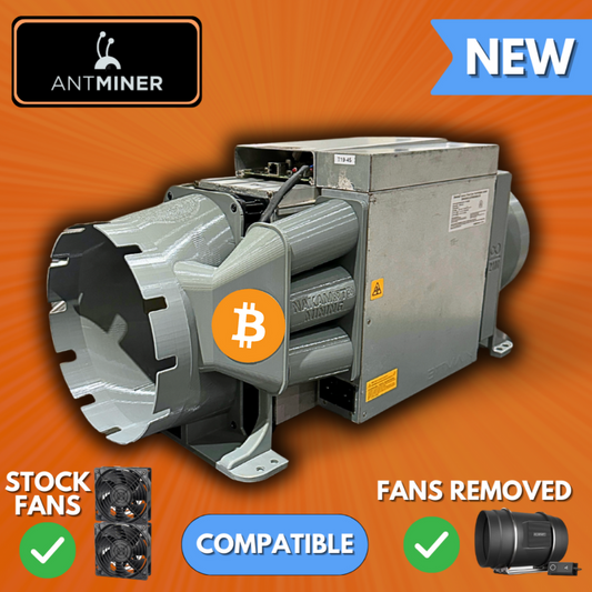 ANTMINER STOCK FAN Enabled Shrouds (8" Intake + Exhaust) v3.5